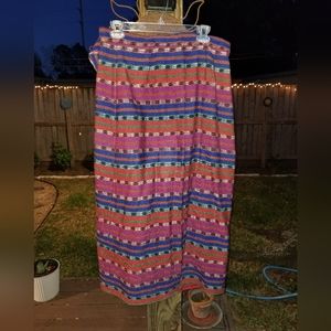 Vintage huipil wrap skirt by Ana's Fashions M